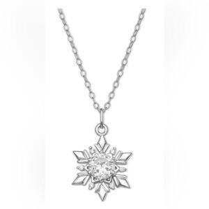 NWT Ornament Box w/ Cubic Zirconia ❄️ 18” Pendant Necklace in Sterling Silver